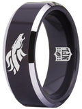 Denver Broncos Ring 8mm Black Tungsten Ring #broncos