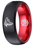 Atlanta Falcons Ring Falcons logo ring Wedding Band Black & Red Ring #falcons #atl #nfl