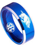 Arkansas Razorbacks Ring Blue Ring Tungsten Ring #arkansas #razorbacks