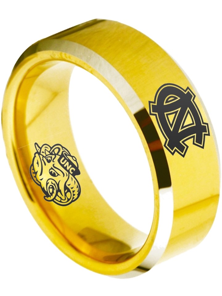 North Carolina Tar Heels Ring Gold Ring Tungsten Ring #unc – Exclusive ...