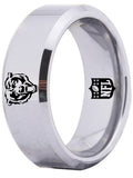 Chicago Bears Ring Silver 8mm Tungsten Wedding Ring Sizes 4 - 17 #chicagobears