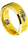 Baltimore Ravens Ring Gold Ring Ravens Logo Ring 8mm Tungsten Ring #ravens