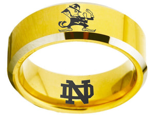 Notre Dame Ring Wedding Ring 8mm Gold Tungsten Wedding Band