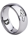 Denver Broncos Ring Silver Wedding Band | Sizes 5-16 #broncos