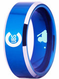 Chicago Cubs Ring Blue 8mm Tungsten Ring Sizes 4 - 17 #cubs