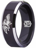 Baltimore Ravens Ring Ravens Logo Ring Wedding Band Black #ravens #nfl #baltimore