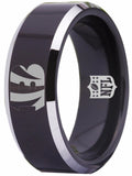 Cincinnati Bengals Ring Black & Silver Wedding Band | Sizes 4-17 #bengals