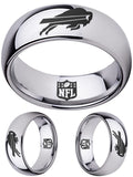 Buffalo Bills Ring Silver Wedding Band | Sizes 5-16 #buffalo #bills