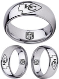 Kansas City Chiefs Ring Silver Wedding Band | Sizes 6-13 #chiefs