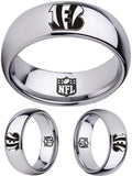 Cincinnati Bengals Ring Silver Wedding Band | Sizes 5-16 #bengals #cincinnatibengals