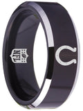 Indianapolis Colts Ring 8mm Black Tungsten Ring #colts