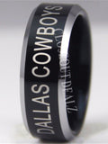 Dallas Cowboys Ring 8mm Black Ring NFL #dallas #cowboys #nfl