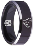 Houston Texans Ring 8mm Black Tungsten Ring #texans
