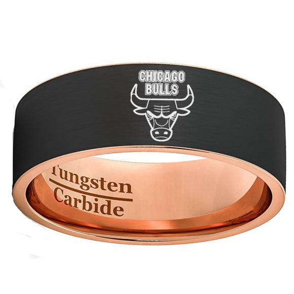 Chicago Bulls Ring Wedding Michael Jordan Tungsten 8mm Black Size 6 - 13 NEW #nba #23