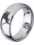 Detroit Lions Ring Silver Ring 8mm Tungsten #lions #nfl