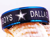 Dallas Cowboys Ring Black & Blue Wedding Band | Sizes 5-16 #cowboys