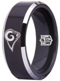 Los Angeles Rams Ring 8mm Black Tungsten Ring #rams