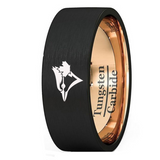 Toronto Blue Jays Ring 8mm Black & Rose Gold Tungsten Ring #jays