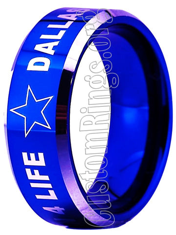 Dallas Cowboys Ring 8mm Blue Ring NFL Ring #dallas #cowboys #nfl