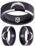 Los Angeles Chargers Ring 8mm Black Tungsten Ring #chargers