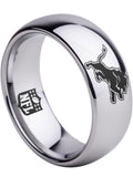 Detroit Lions Ring Silver Ring 8mm Tungsten #lions #nfl