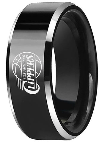 LA Clippers Ring 8mm Black Tungsten Ring #clippers