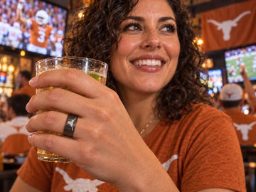 Texas Longhorns Ring | Gunmetal & Rose Gold Ring | Customizable