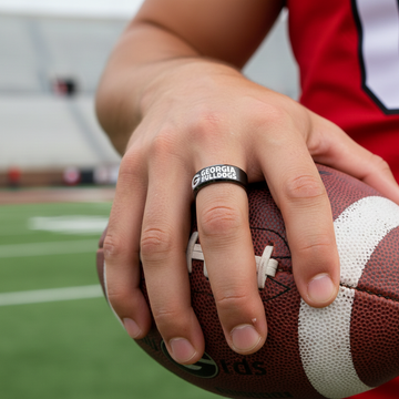 Georgia Bulldogs Ring | Black Wedding Band | Sizes 6 - 13 | #UGA