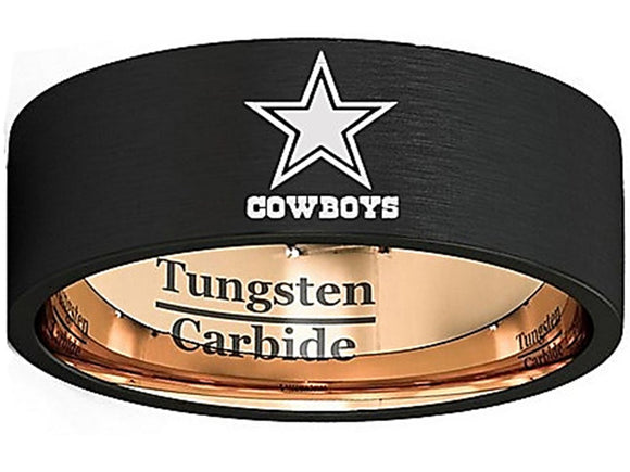 Dallas Cowboys Ring 8mm Black and Gold NFL Ring #dallas #cowboys #nfl