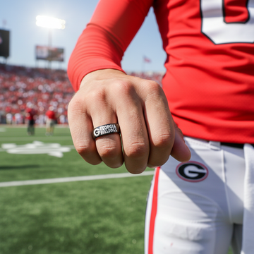 Georgia Bulldogs Ring | Black & Red Wedding Band | Sizes 6 - 13 | #UGA