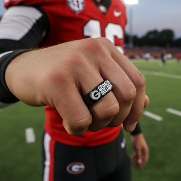 Georgia Bulldogs Ring | Black & Red Wedding Band | Sizes 6 - 13 | #UGA
