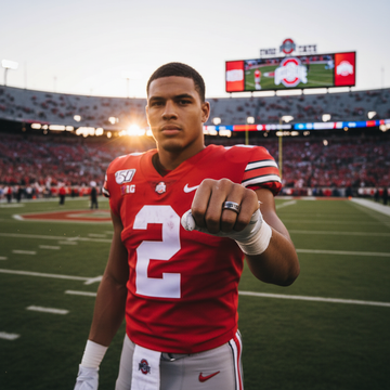 Ohio State Buckeyes Ring | Silver Wedding Band | Sizes 6 - 13