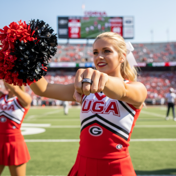 Georgia Bulldogs Ring | Black Wedding Band | Sizes 6 - 13 | #UGA