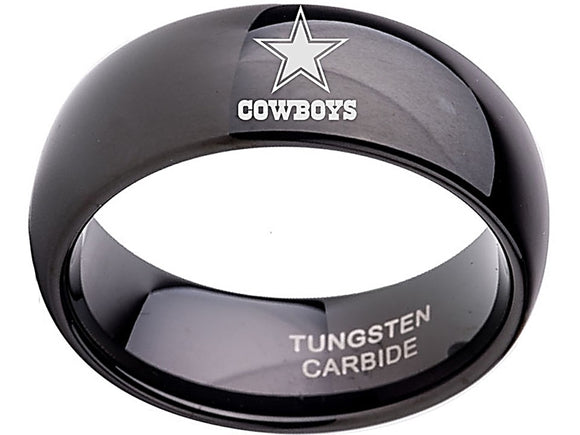 Dallas Cowboys Ring 8mm Black Ring NFL Ring #dallas #cowboys #nfl