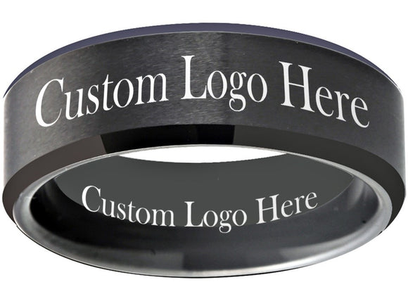 Matte Black Ring Custom Wedding Band - Customize it! Sizes 6-13 #custom #ring