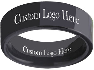 Black Pipe Ring Custom Wedding Band - Customize it! Sizes 6-15 #custom #ring
