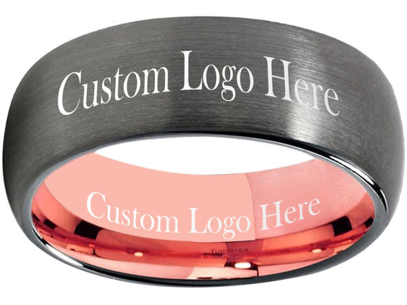 Grey & Rose Gold Ring Custom Wedding Band - Customize it! Sizes 6-13 #custom #ring