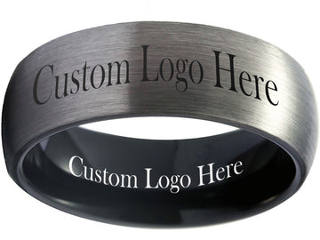 Silver and Black Ring Custom Wedding Band - Customize it! Sizes 6-13 #custom #ring