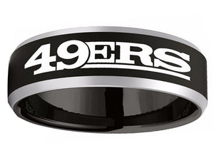 San Francisco 49ers Logo Ring Wedding Ring Anniversary Gifit Idea #49ERS #nfl