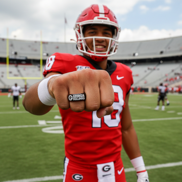 Georgia Bulldogs Ring | Black & Red Wedding Band | Sizes 6 - 13 | #UGA
