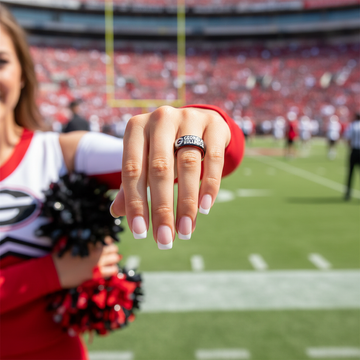 Georgia Bulldogs Ring | Black & Red Wedding Band | Sizes 6 - 13 | #UGA