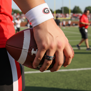Georgia Bulldogs Ring | Black & Red Wedding Band | Sizes 6 - 13