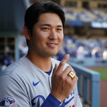 Shohei Ohtani LA Dodgers Gold Titanium Ring - Sizes 8 - 12 #Dodgers