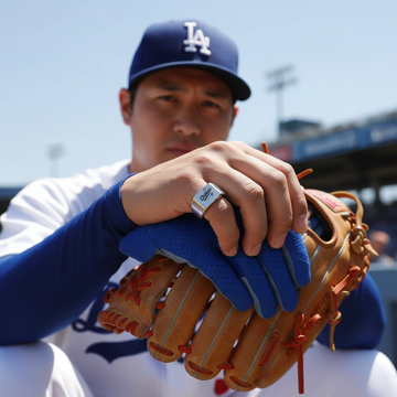 Shohei Ohtani LA Dodgers Silver Titanium Ring - Sizes 8 - 12 #Dodgers
